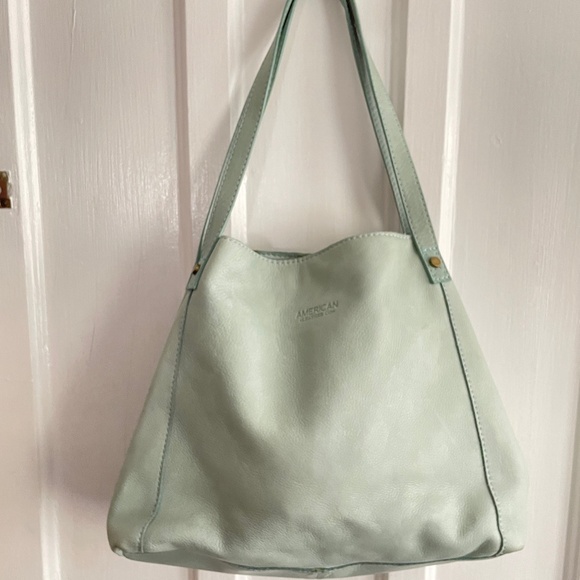 American Leather Co. Misty Pale Green Shoulder Bag - Picture 3 of 12